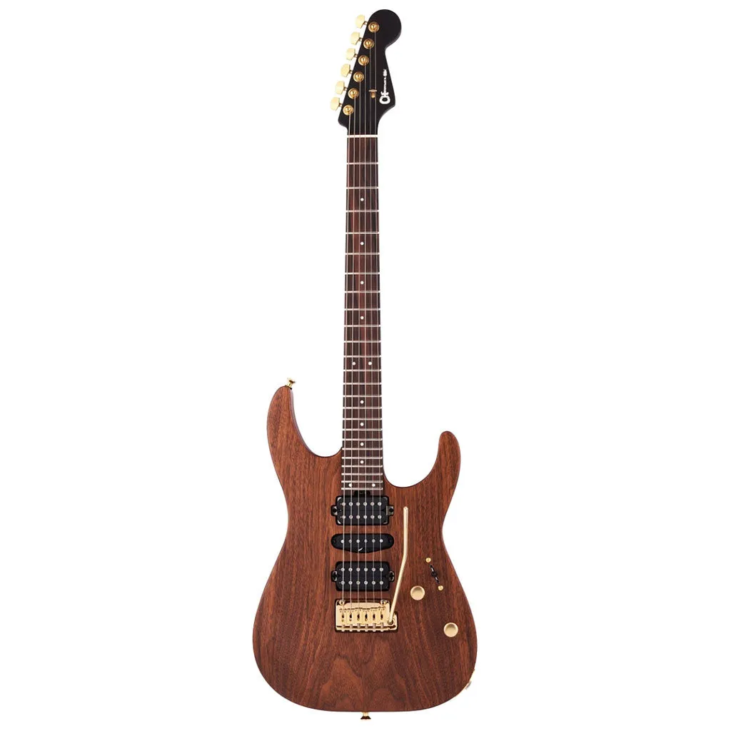 Charvel - MJ DK24 HSH 2PT E Mahogany with Figured Walnut - Streaky Ebony Fingerboard - Natural