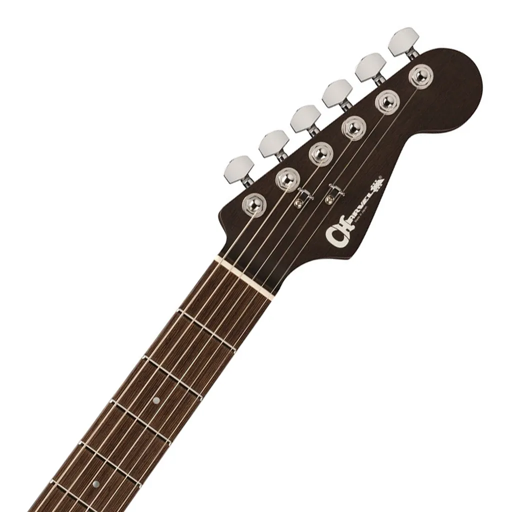 Charvel MJ DK24 HSH 2PT W in Mahogany with Flame Maple Top and Wenge Fingerboard - Caribbean Burst