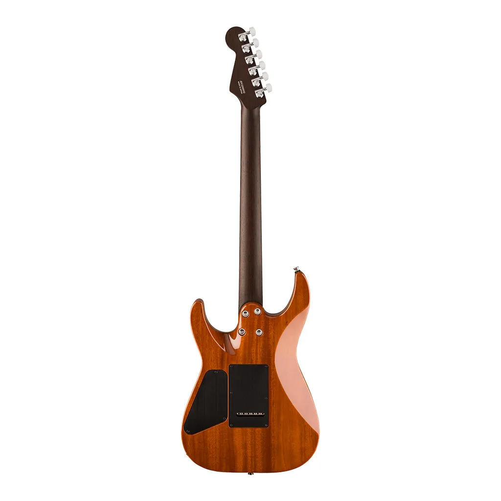 Charvel MJ DK24 HSH 2PT W in Mahogany with Flame Maple Top and Wenge Fingerboard - Caribbean Burst