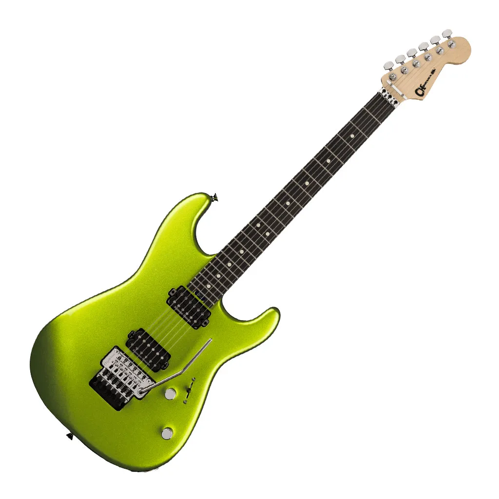 Charvel Pro-Mod San Dimas Style 1 HH FR E, Ebony Fingerboard, Lime Green Metallic