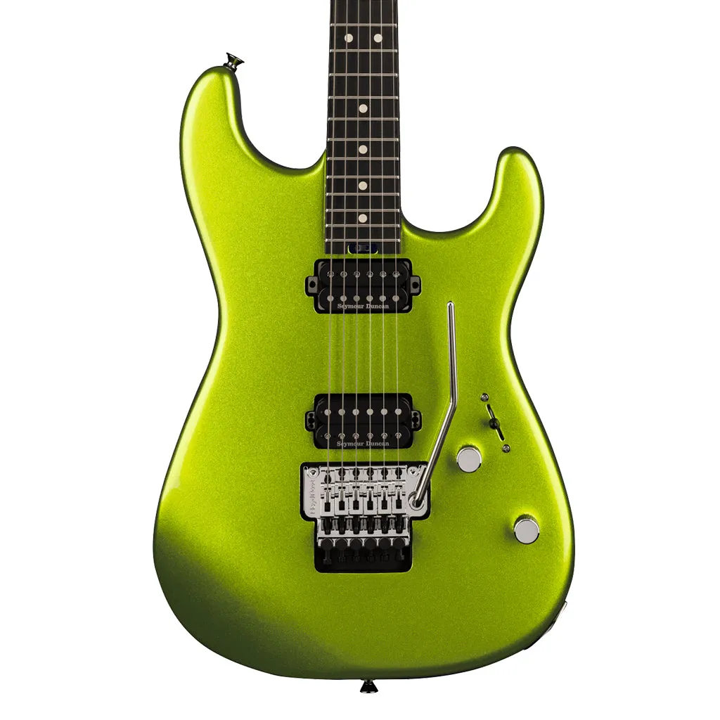 Charvel Pro-Mod San Dimas Style 1 HH FR E, Ebony Fingerboard, Lime Green Metallic