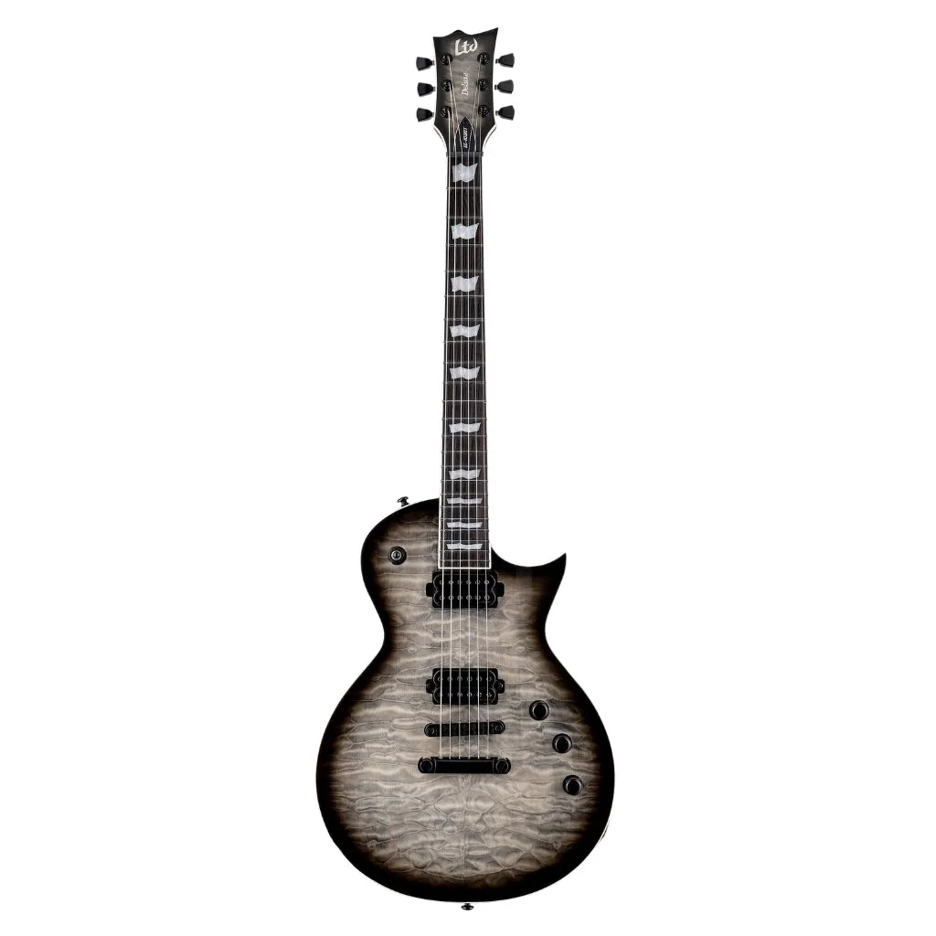ESP LTD EC-1000T Quilted Maple Electric Guitar - Charcoal Burst