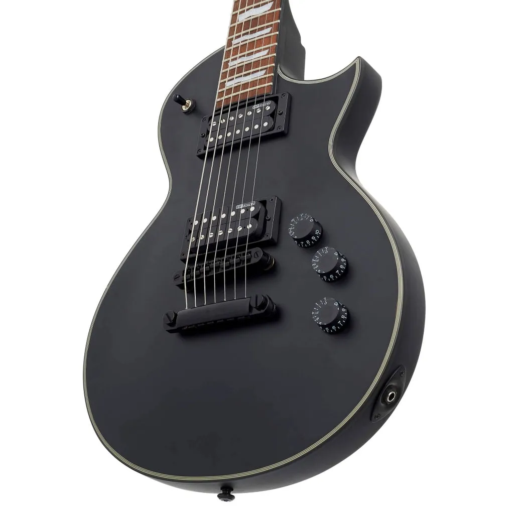 ESP LTD EC-257 7-String Electric Guitar - Black Satin