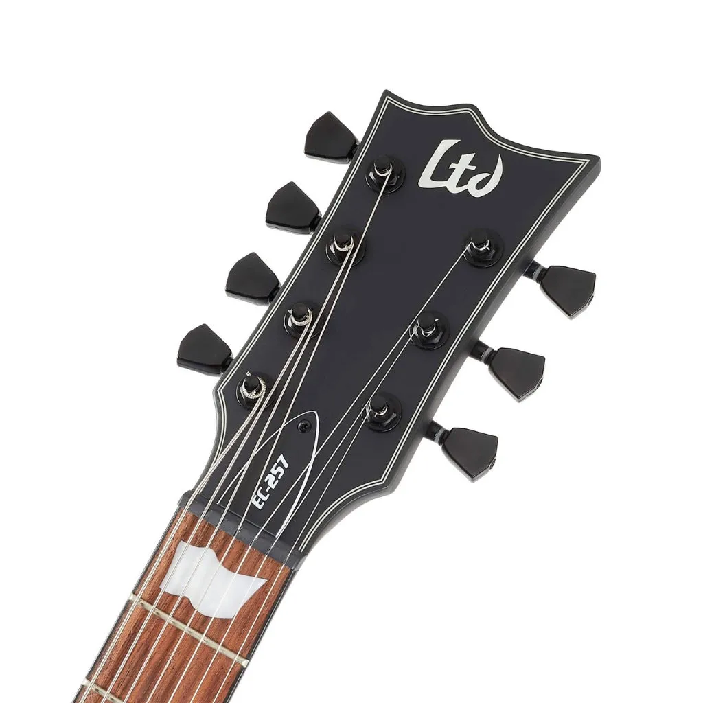 ESP LTD EC-257 7-String Electric Guitar - Black Satin