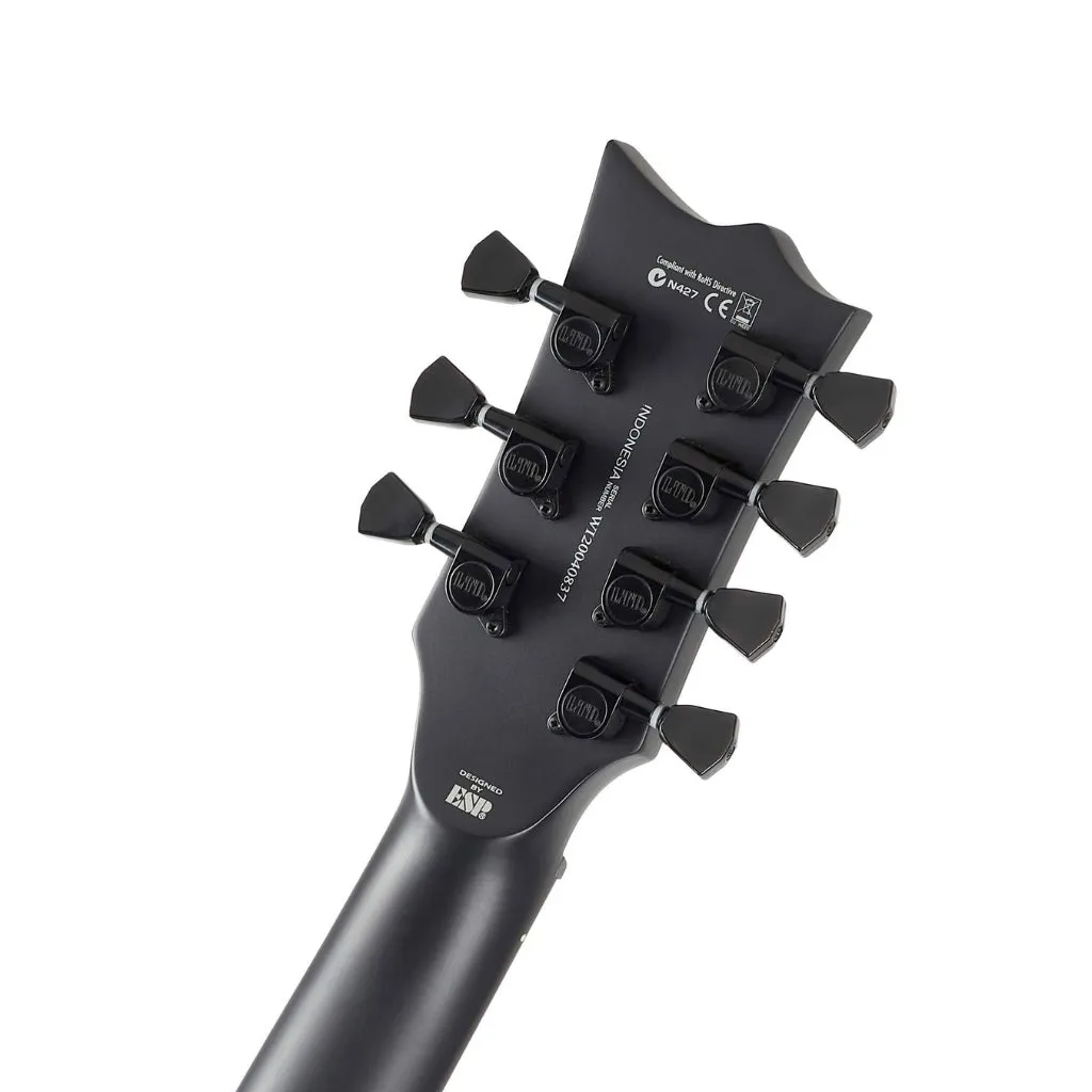 ESP LTD EC-257 7-String Electric Guitar - Black Satin