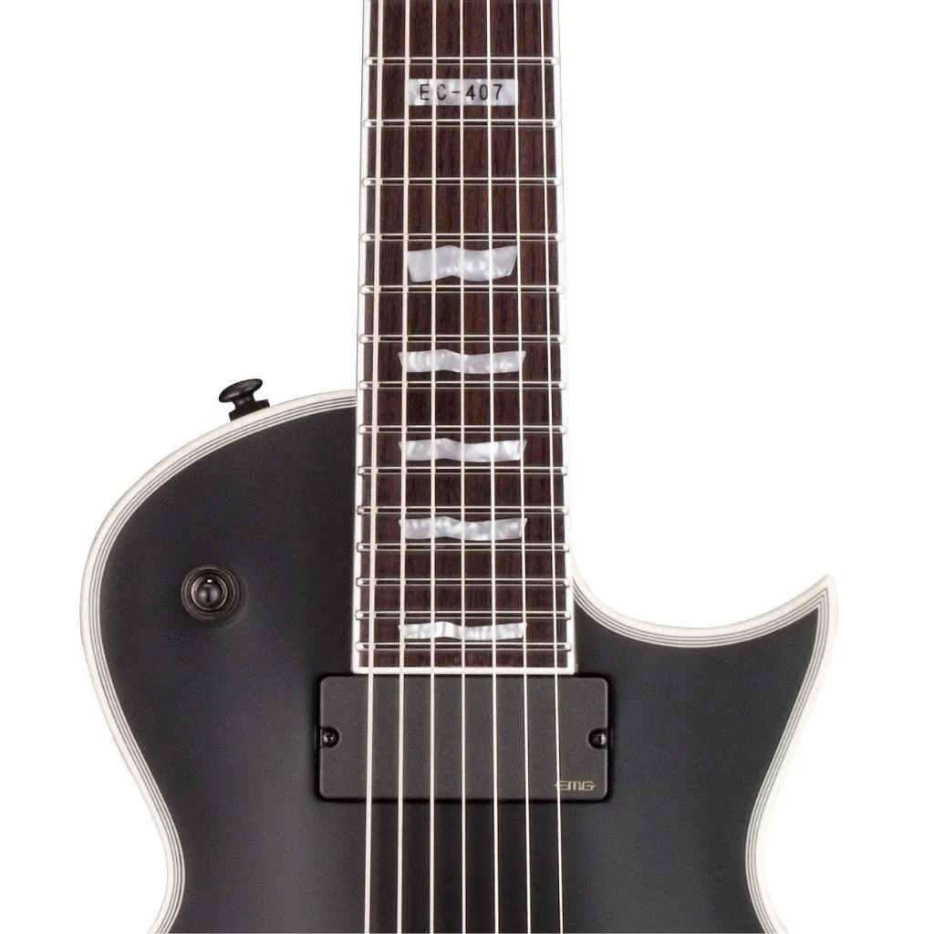 ESP LTD EC-407 7-String Electric Guitar - Black Satin