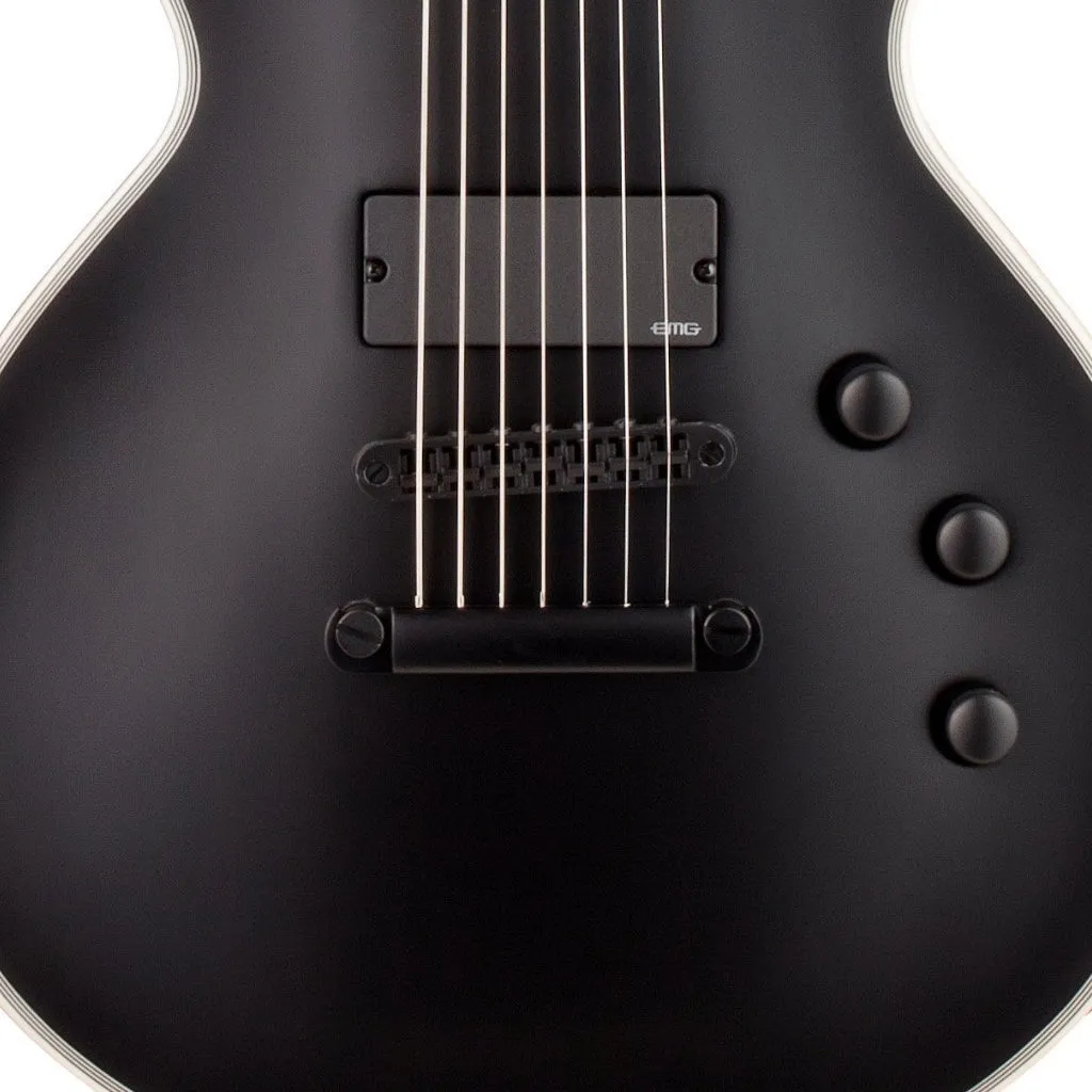 ESP LTD EC-407 7-String Electric Guitar - Black Satin