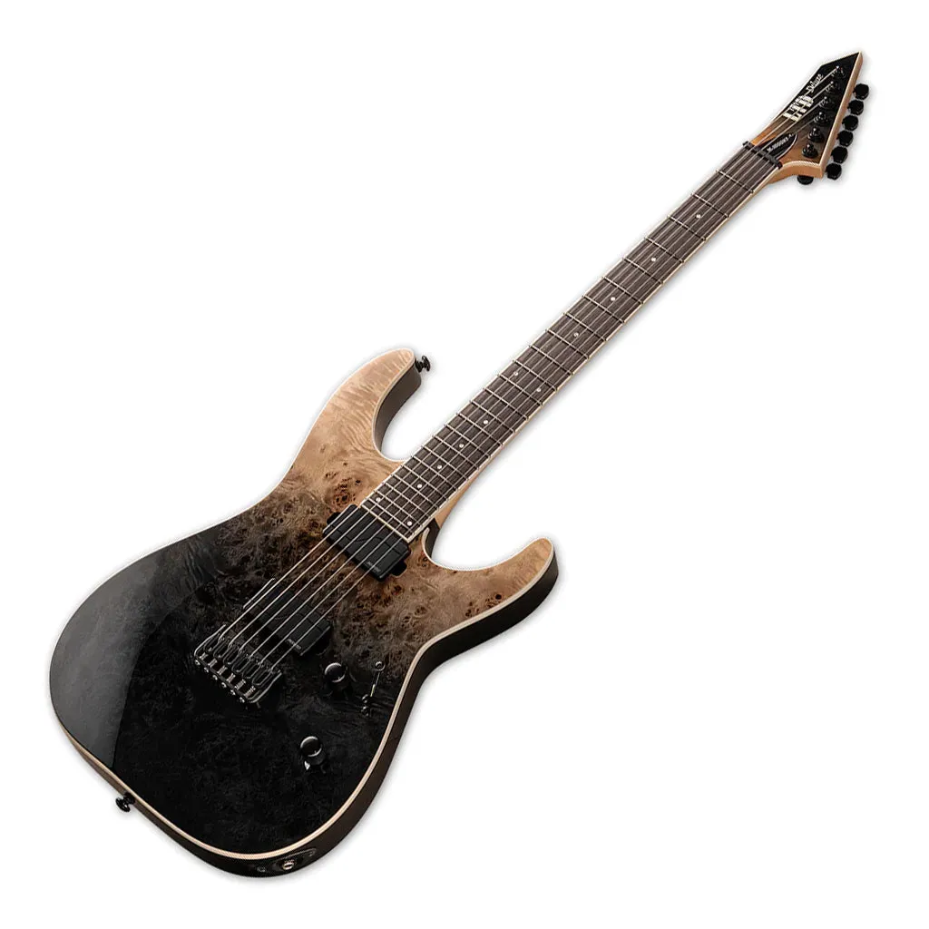 ESP LTD M-1000HT Burled Poplar Top Fishman Fluence Pickups - Black Fade