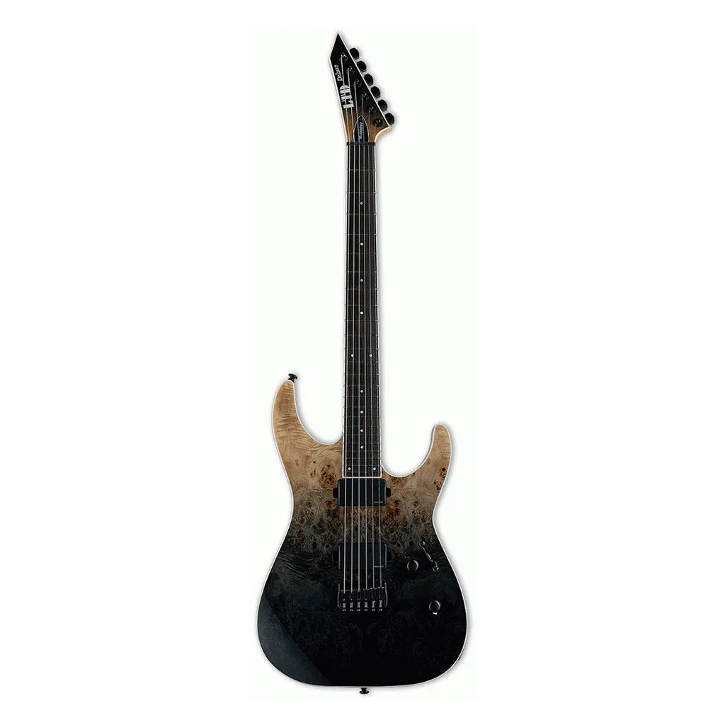 ESP LTD M-1000HT Burled Poplar Top Fishman Fluence Pickups - Black Fade