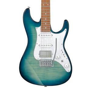 Ibanez AZ22S1F Flamed Maple Top with Jatoba Fretboard - Transparent Turquoise Burst