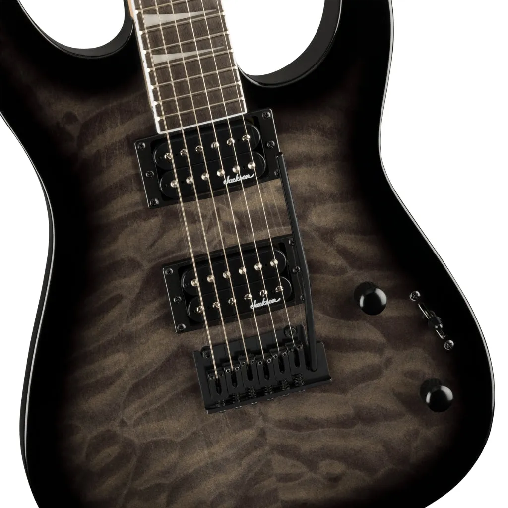Jackson JS Series Dinky JS20 DKQ 2PT in Transparent Black Burst