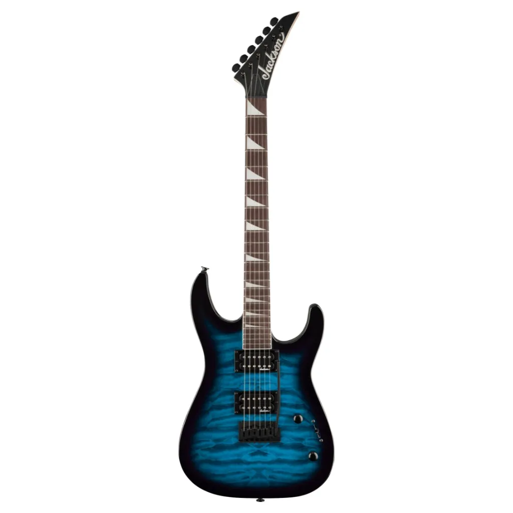 Jackson JS Series Dinky JS20 DKQ 2PT in Transparent Blue Burst