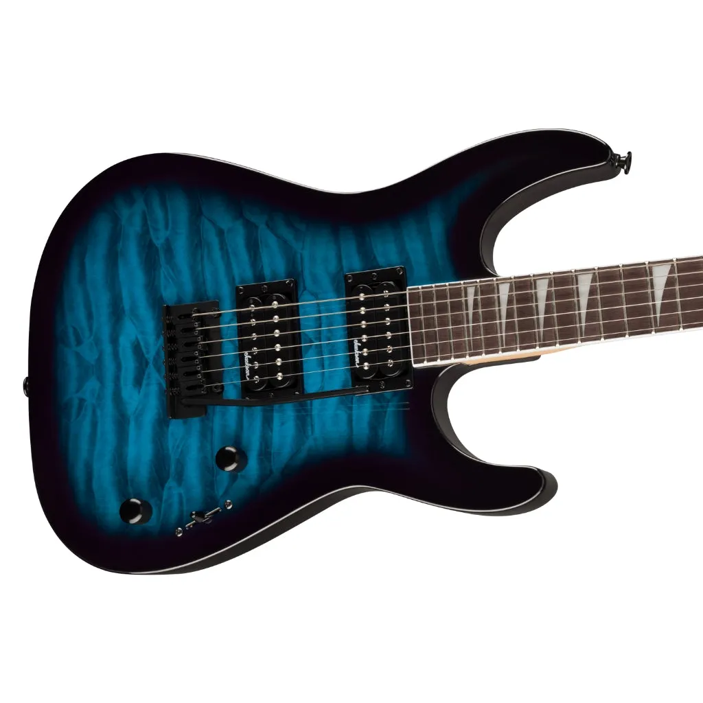 Jackson JS Series Dinky JS20 DKQ 2PT in Transparent Blue Burst