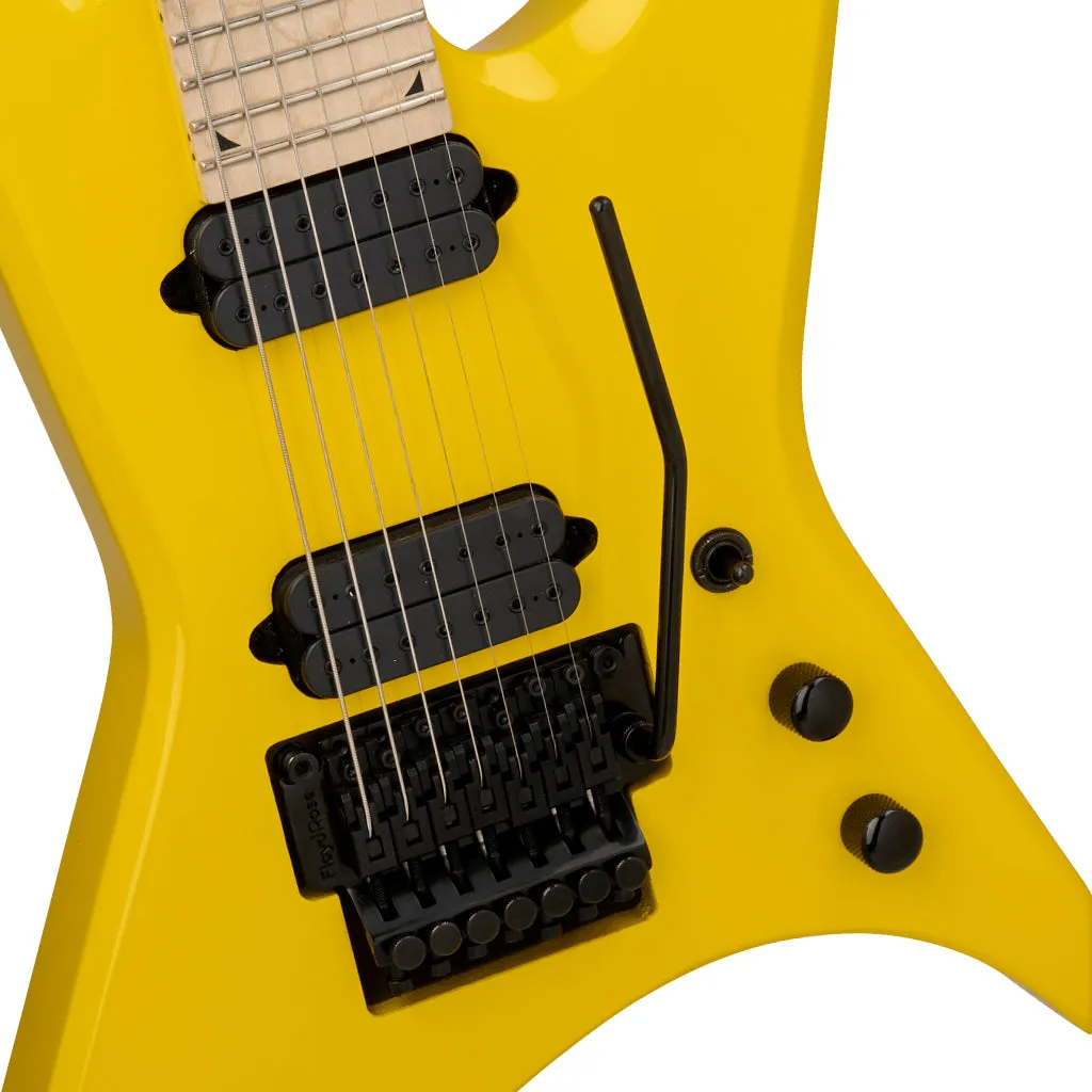 Jackson Pro Series Signature Dave Davidson Warrior WR7 Electric Guitar Maple Fingerboard Ferrari Yellow