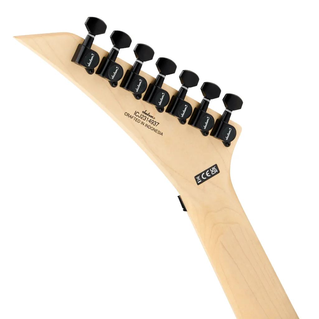 Jackson Pro Series Signature Dave Davidson Warrior WR7 Electric Guitar Maple Fingerboard Ferrari Yellow