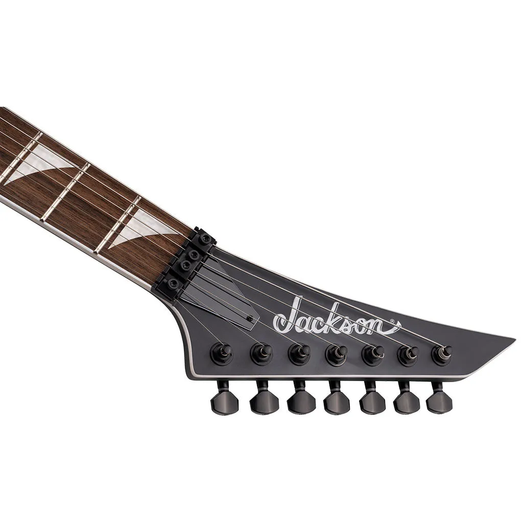 Jackson -  X Series Rhoads RRX24-MG7, Laurel Fingerboard, Satin Black with Primer Gray Bevels | Electric Guitars | 2916787568