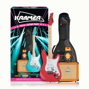 Kramer Focus VT211S Guitar Pack w/ Crush & Accessories - Ruby Red