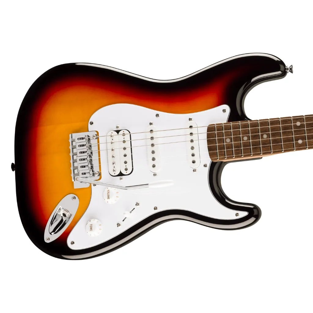 Squier Affinity Series Stratocaster Junior HSS Laurel Fingerboard with White Pickguard - 3 Colour Sunburst