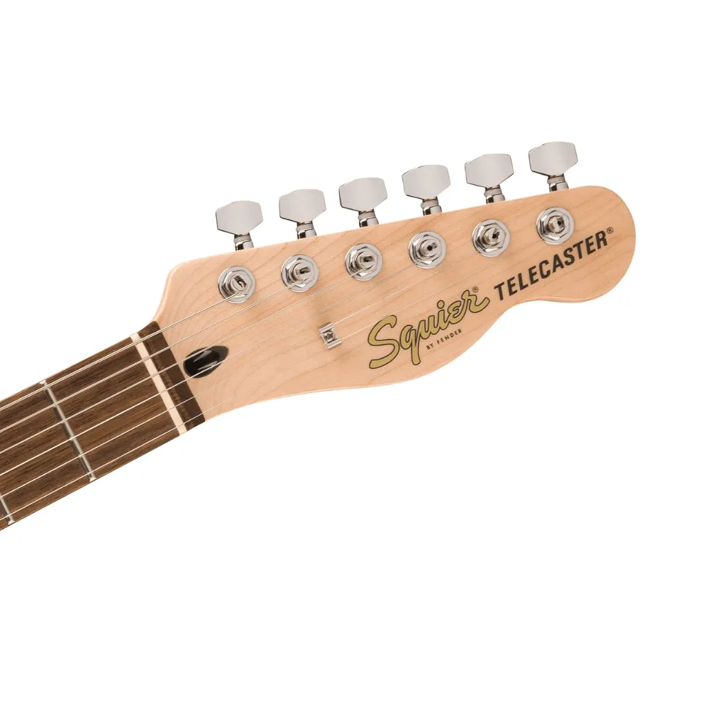 Squier Affinity Series Telecaster SH Flame Maple Top and Laurel Fingerboard with White Pickguard - Crimson Red Transparent