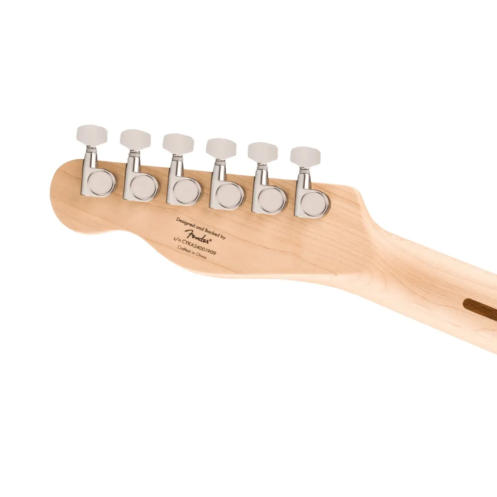 Squier Affinity Series Telecaster SH Flame Maple Top and Laurel Fingerboard with White Pickguard - Crimson Red Transparent