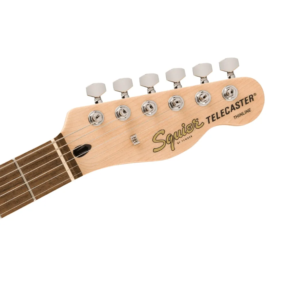 Squier Affinity Series Telecaster Thinline Laurel Fingerboard with Black Pickguard - Olympic White