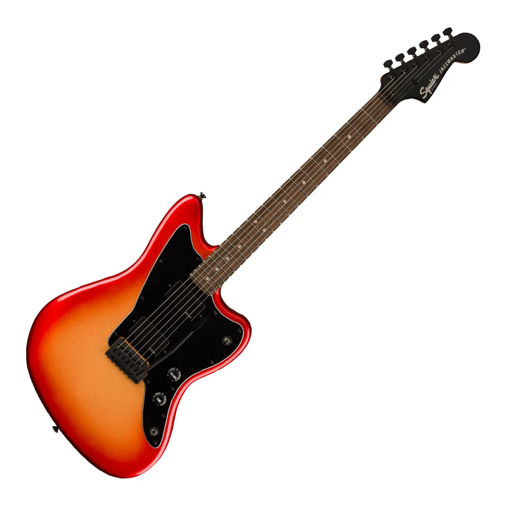 Squier Contemporary Active Jazzmaster HH, Laurel Fingerboard, Black Pickguard, Sunset Metallic