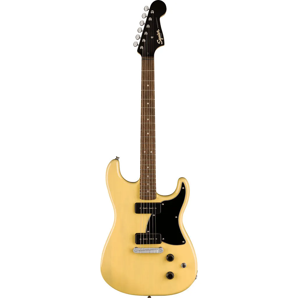 Squier Paranormal Strat-O-Sonic, Laurel Fingerboard, Black Pickguard, Vintage Blonde