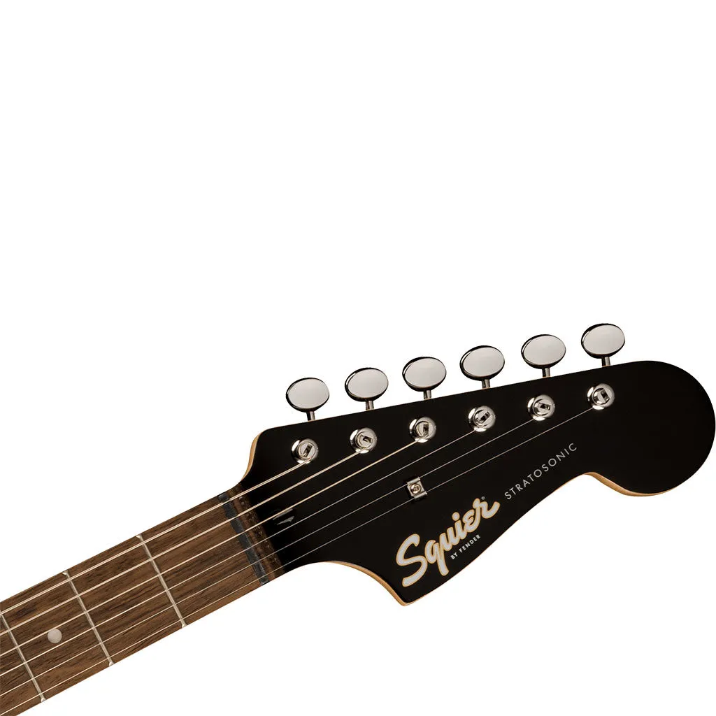 Squier Paranormal Strat-O-Sonic, Laurel Fingerboard, Black Pickguard, Vintage Blonde