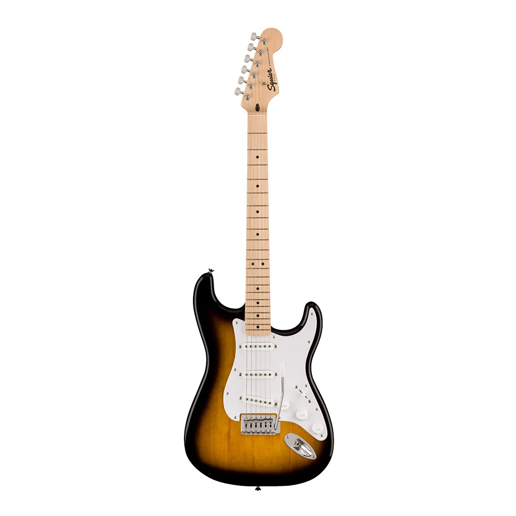 Squier Sonic Stratocaster Pack in Black in 2 Colour Sunburst