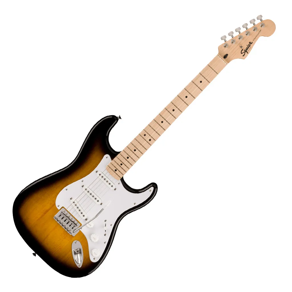 Squier Sonic Stratocaster Pack in Black in 2 Colour Sunburst