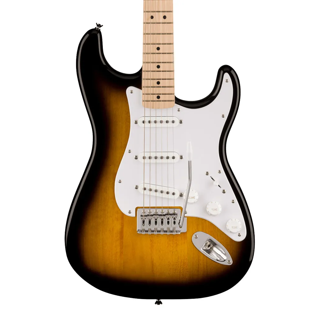 Squier Sonic Stratocaster Pack in Black in 2 Colour Sunburst